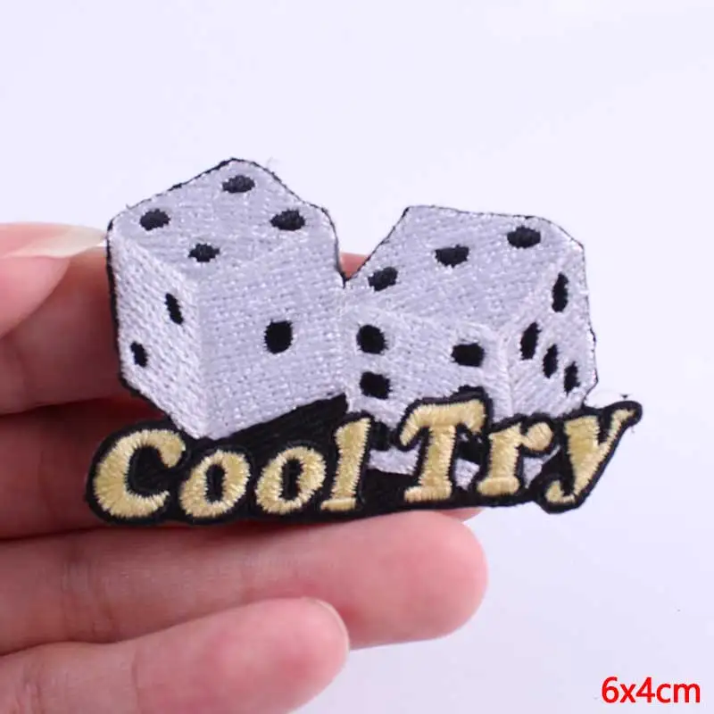 F-PE4288CT Punk Biker Patch Iron on Patches On Clothes Embroidered Letter Patches For Clothing Star Wars Patches Accessories Badges F - Цвет: F-PE4288CT