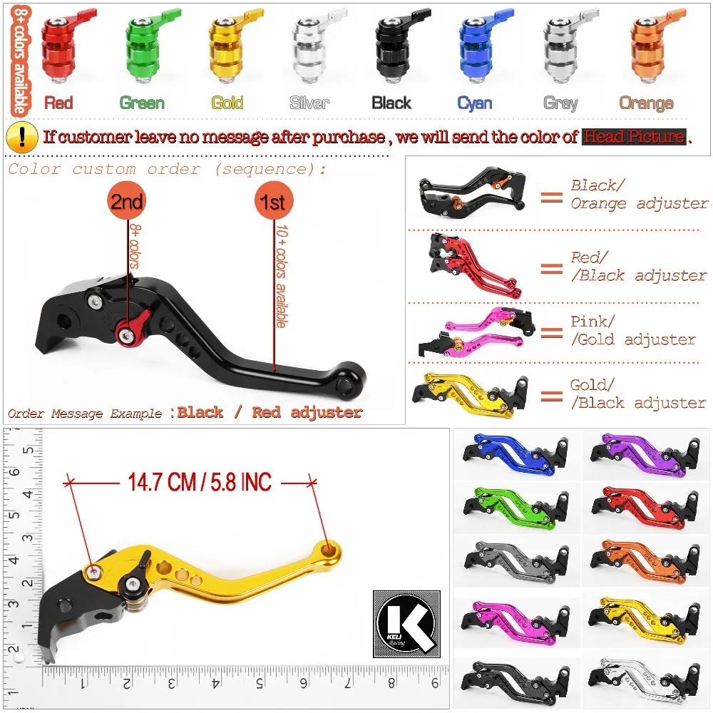 Для Honda CBR 600 F2 F3 F4 F4i 1987 2007 аксессуары для мотоциклов ЧПУ короткие рычаги тормоза