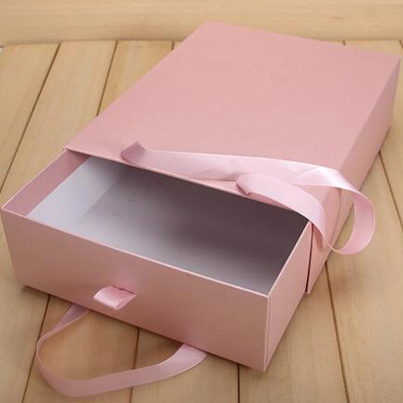 pink 2 цвета, нижнее белье для одежды, бумажные упаковочные коробки для волос, для пряди,, размер 28x22x8,2 см, с лентой, магазин при фабрике - Цвет: pink