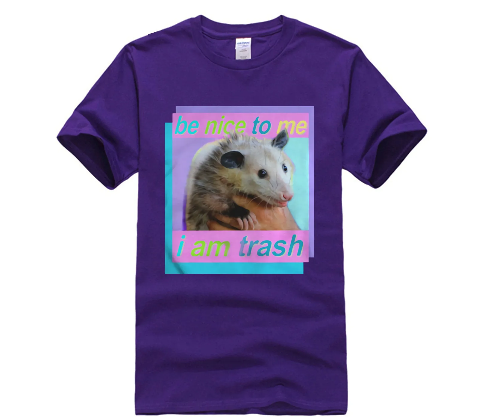 purple Opossum будьте добры ко мне я мусорная рубашка - Цвет: purple