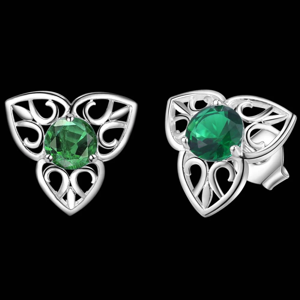 Благородный темно-зеленый циркон цветок Высокое качество Бесплатная доставка