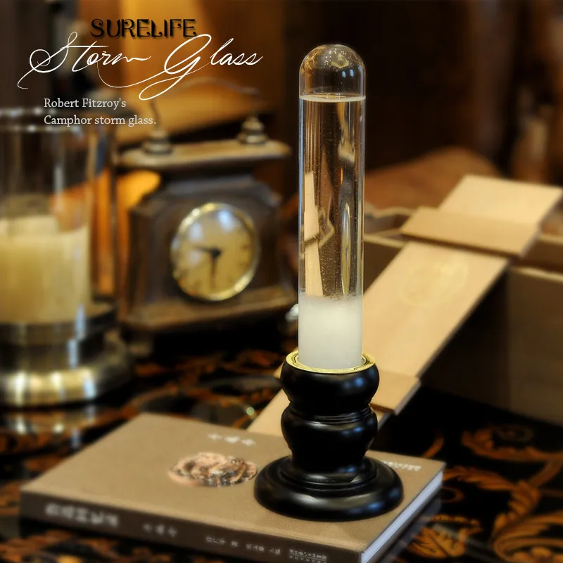 Прозрачная стеклянная бутылка для прогноза погоды мини жидкие часы стекло