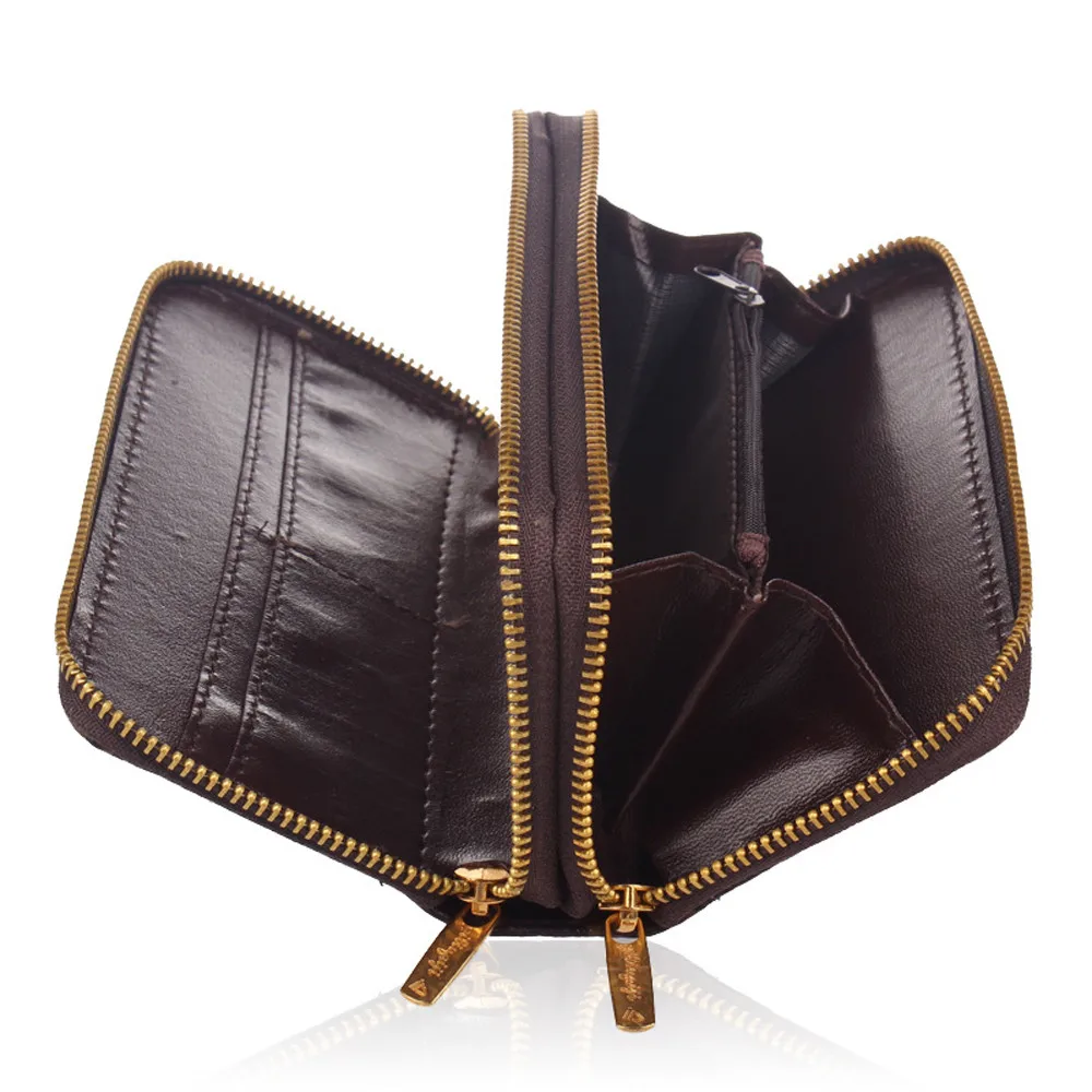 Женский Длинный кошелек из искусственной кожи с камнями многофункциональный на