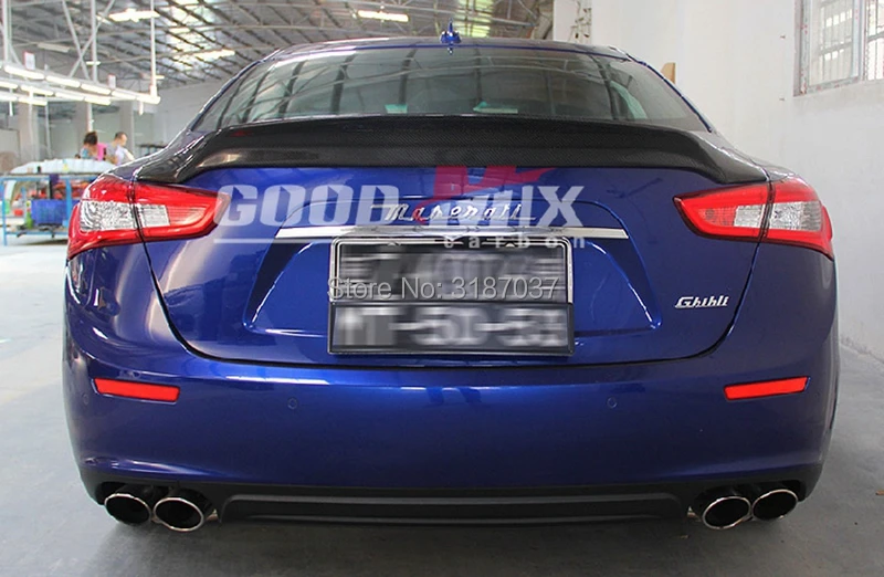 Для Maserati Ghibli 3,0 T S Q4+ заднее крыло багажника из углеродного волокна спойлер на заднюю крышу спойлер крыло багажника Крышка для губ багажника Стайлинг автомобиля
