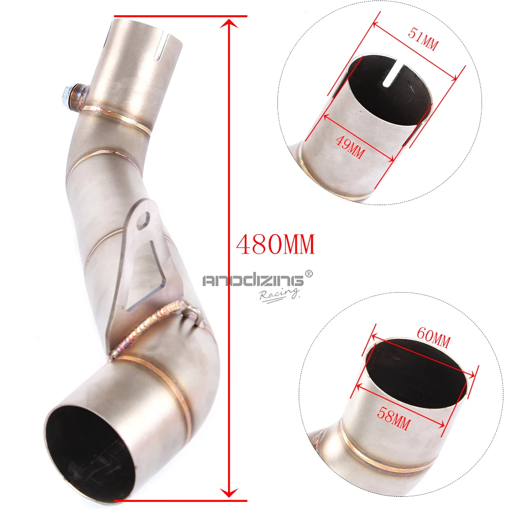 Motorcycle 61mm Exhaust middle pipe for HONDA CBR1000RR 2008-2016 Slip-On | Автомобили и мотоциклы