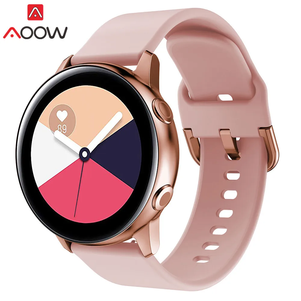 20 мм силиконовый ремешок для часов samsung Galaxy Watch 42 мм gear S2 Amazfit Bip сменный Браслет ремешок для Galaxy Active 1 2