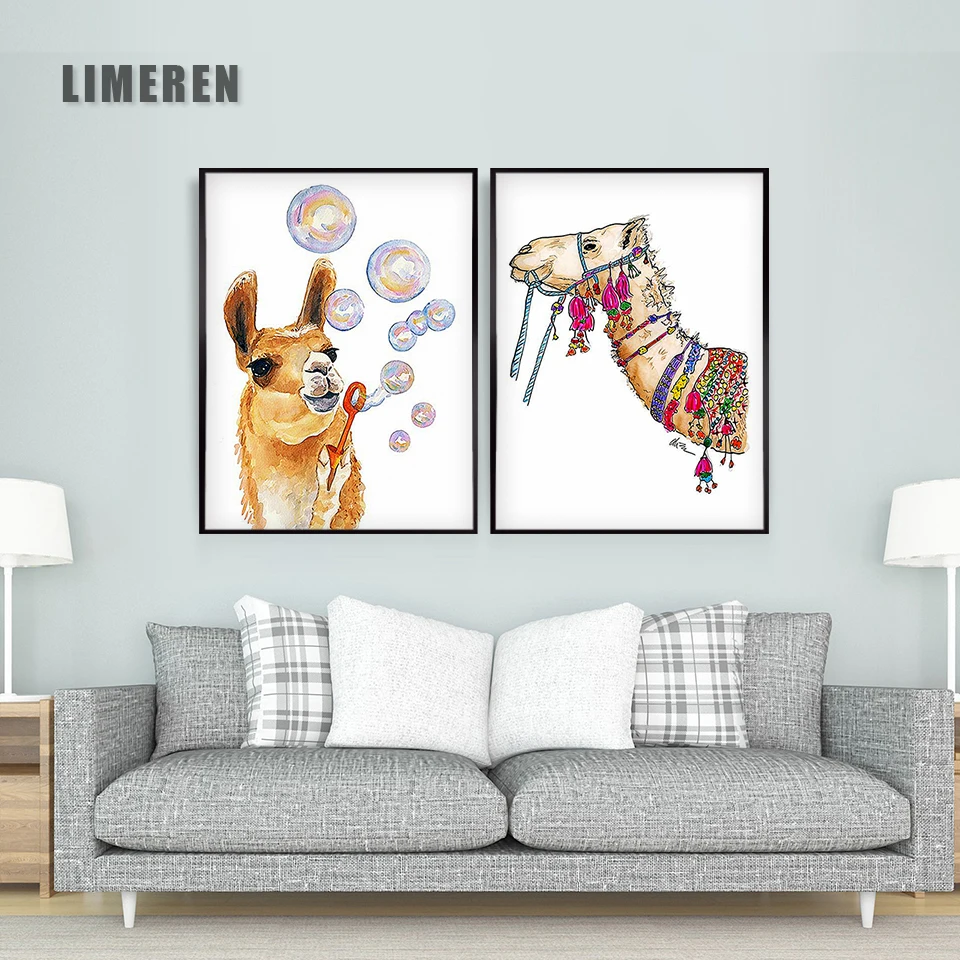 Плакаты и принты в скандинавском стиле с изображением жирафа кота | Дом сад