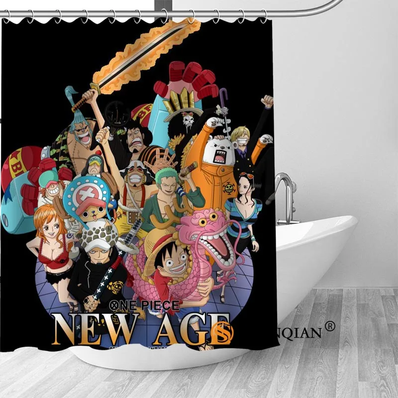 

New One Piece Luffy Shower Curtain Bathroom Decorations For Home Waterproof Fabric Curtain Shower Bath Curtain A18.1.3