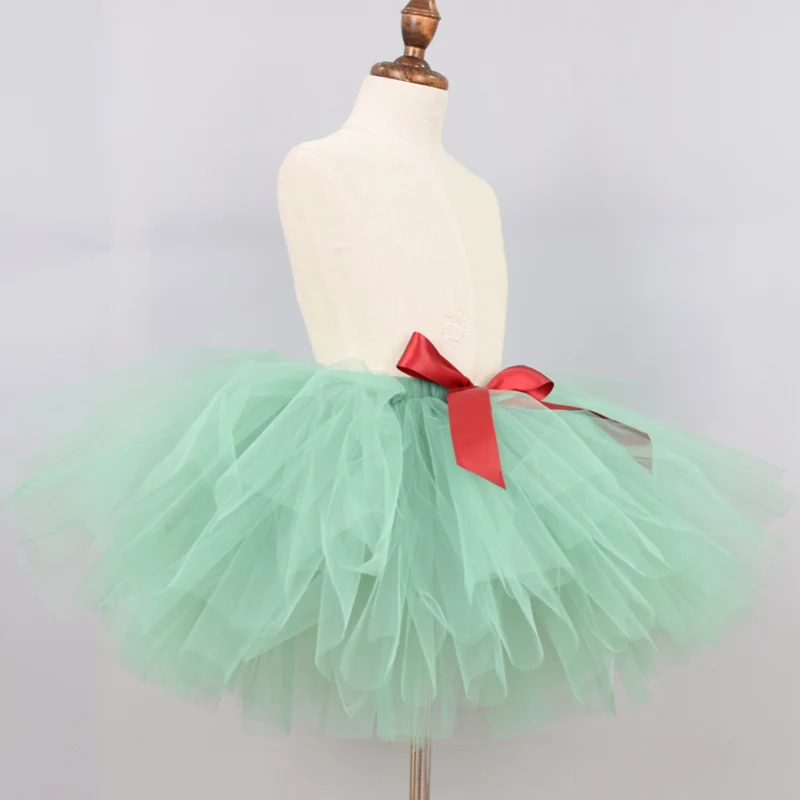Solid Sage Green Fluffy Tutu Skirt for Girls Baby Birthday Party Kids Dance Ballet Costume Performance Tulle | Детская одежда и