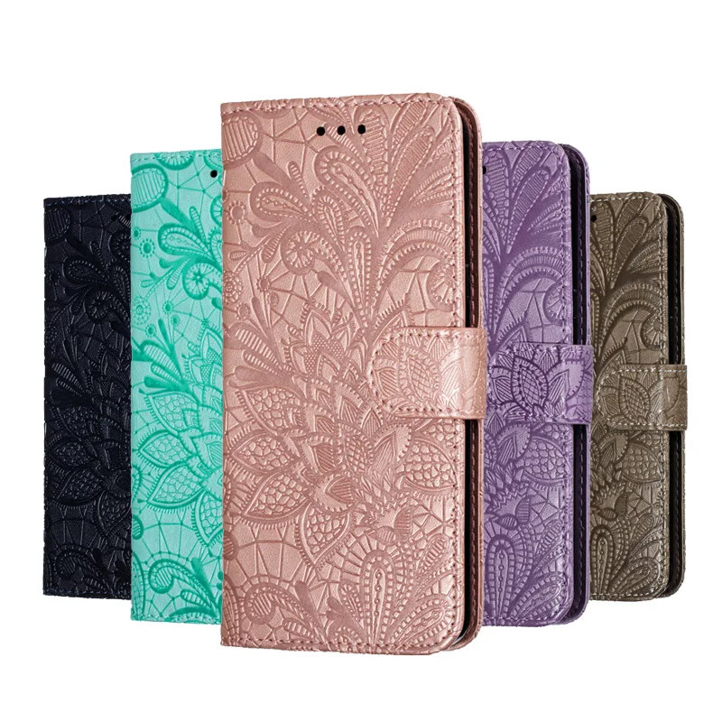 

Flip Leather Cases For Samsung A10 SM-A105F A10S SM-A107F a10 S Cover Case Galaxy A10E SM-A102U Lace Flower Wallet Book