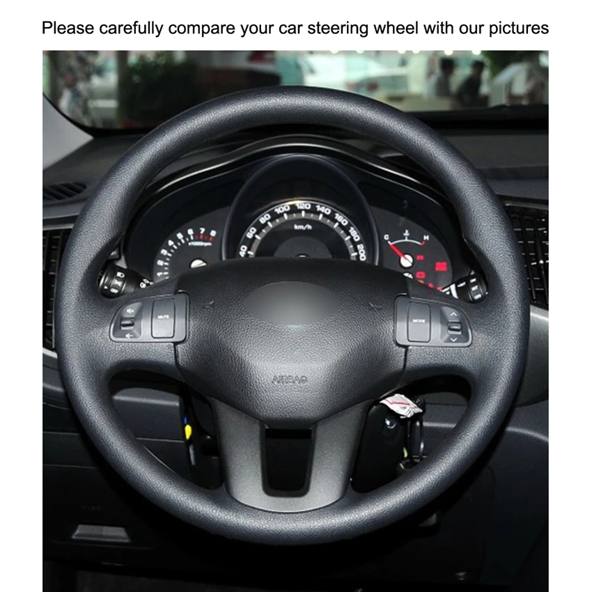 Сшитая вручную черная замша ручной работы для Kia Sportage 3 2011 2012 2013 2014 2015 Ceed Cee ɽ 2010 |