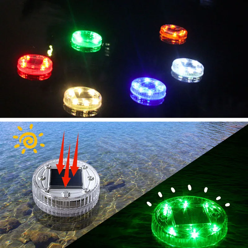 Solar Underground Lights Waterproof Pond Water Drift Decorative Light outdoor Garden lamp 6 LED Energysaving Compressive | Лампы и