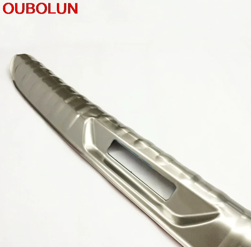 OUBOLUN Нержавеющая сталь Внутренний задний бампер защитная пластина крышка