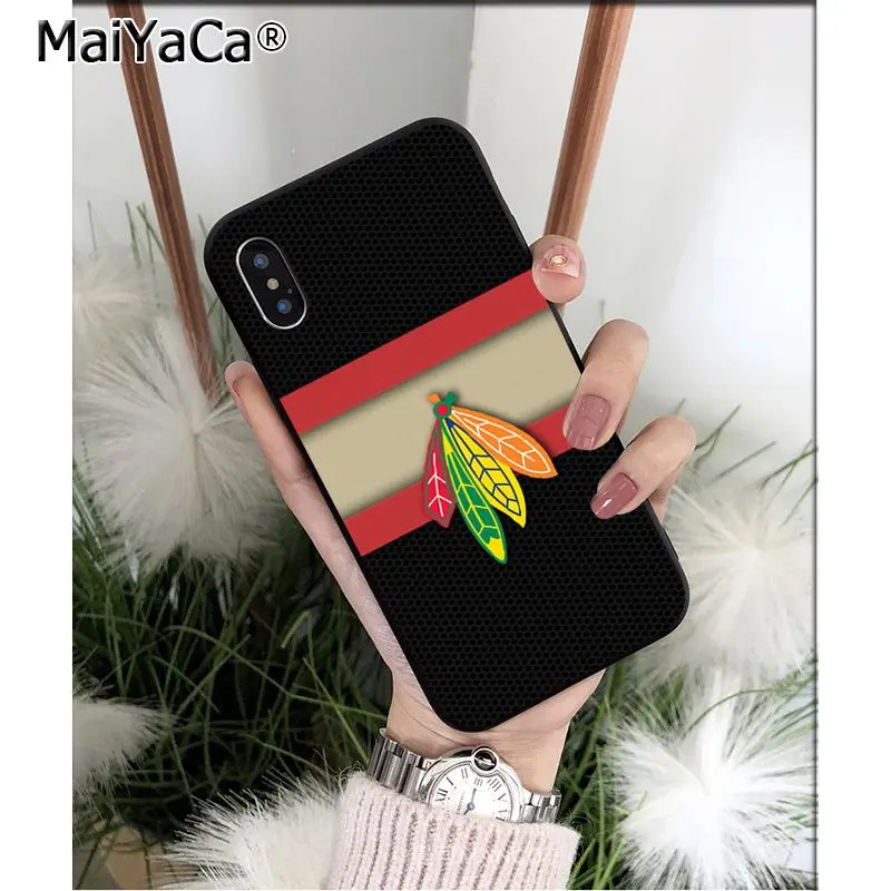 MaiYaCa Chicago Blackhawks ТПУ Мягкие аксессуары для телефонов чехол для телефона для iPhone X XS MAX 6 6S 7 7plus 8 8Plus 5 5S XR