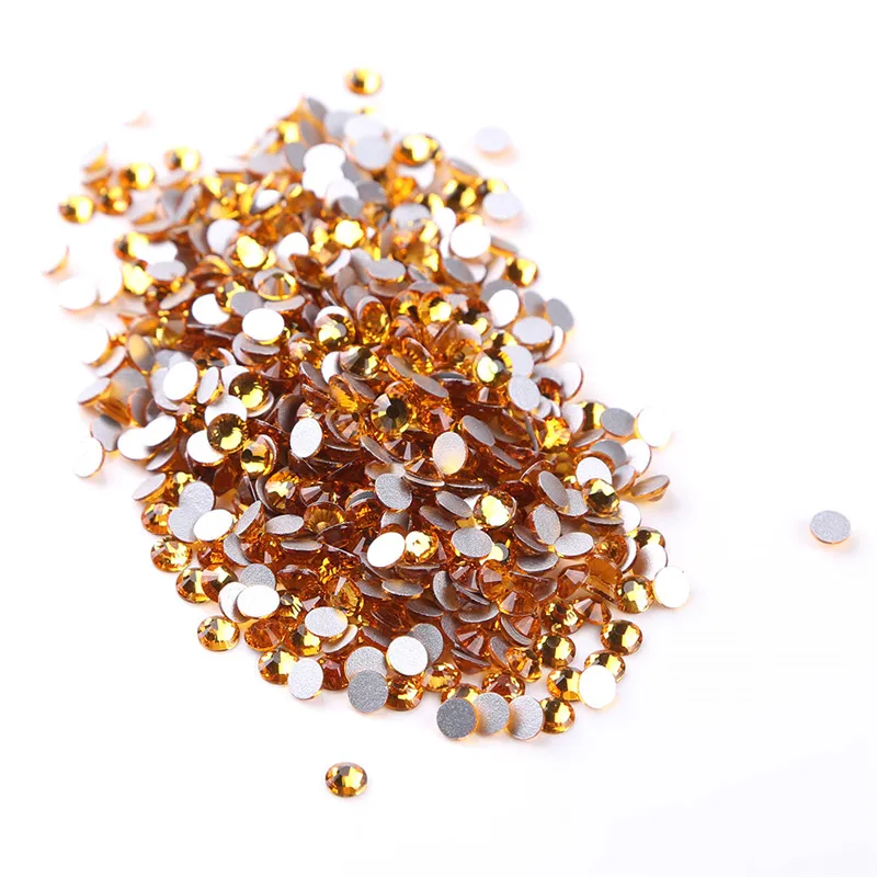 SS34 плоский задник без горячей фиксации Роза/фуксия/Сиам горный хрусталь для