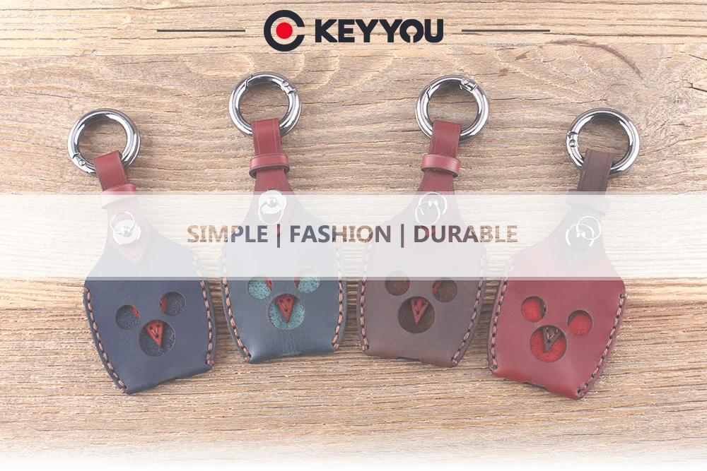 Кожаный чехол для ключа KEYYOU с 3 кнопками, чехол для ключа, брелок для Honda Accord Insight CRV Civic Odyssey Pilot Ridgeline, чехол для ключей для автомобиля