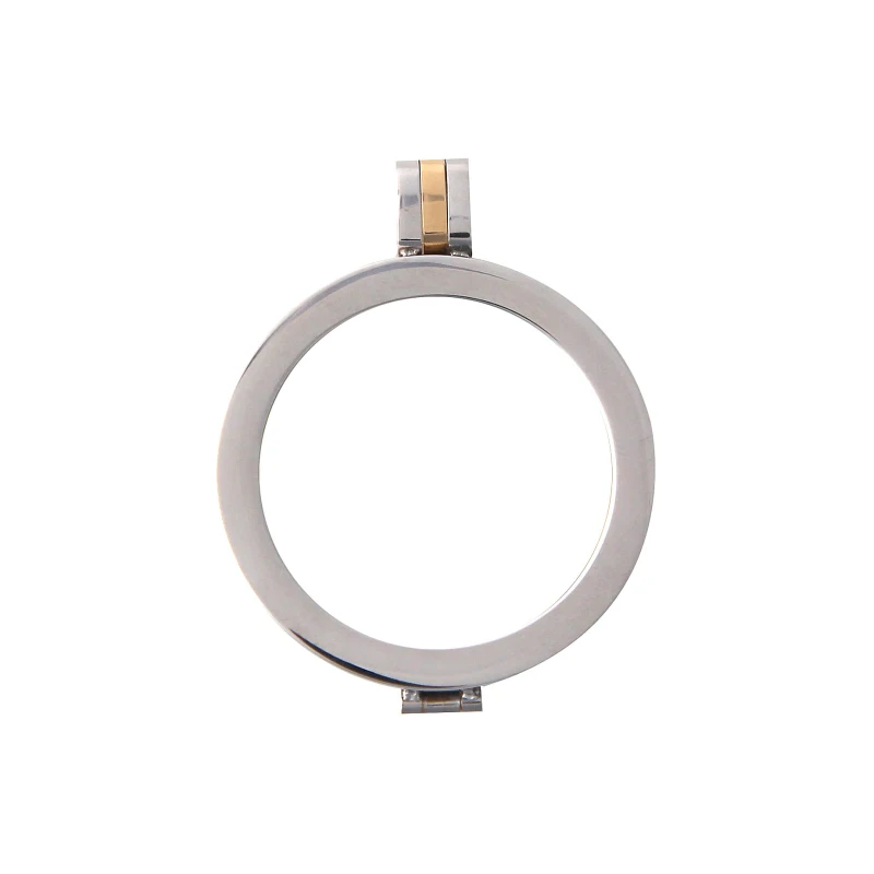 Wholesale 2018 Newest Half Silvering Gold Coin Holder Stainless steel 35mm Large Frame fit 33mm coin disc 50pcs/lot | Украшения и