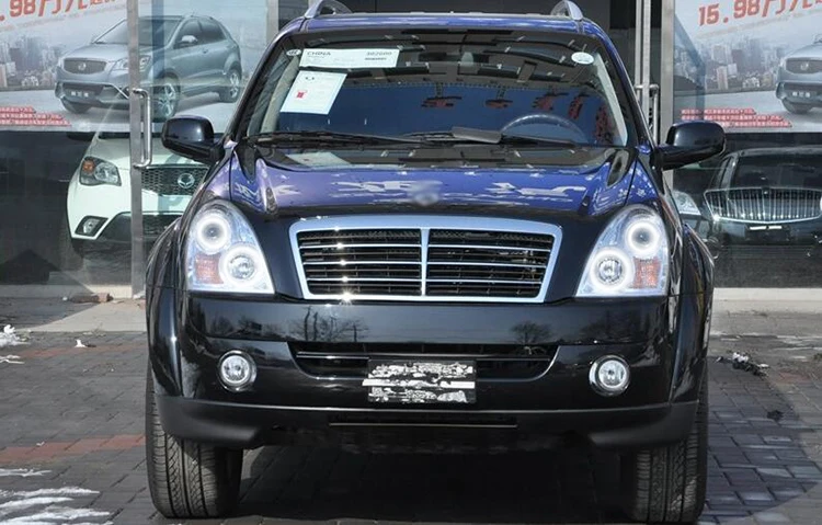 Для Ssangyong Rexton 2006-2011 ультра яркий SMD белый светодиодный ангельские глазки 2600LM 12V halo кольцевой комплект дневной ходовой светильник