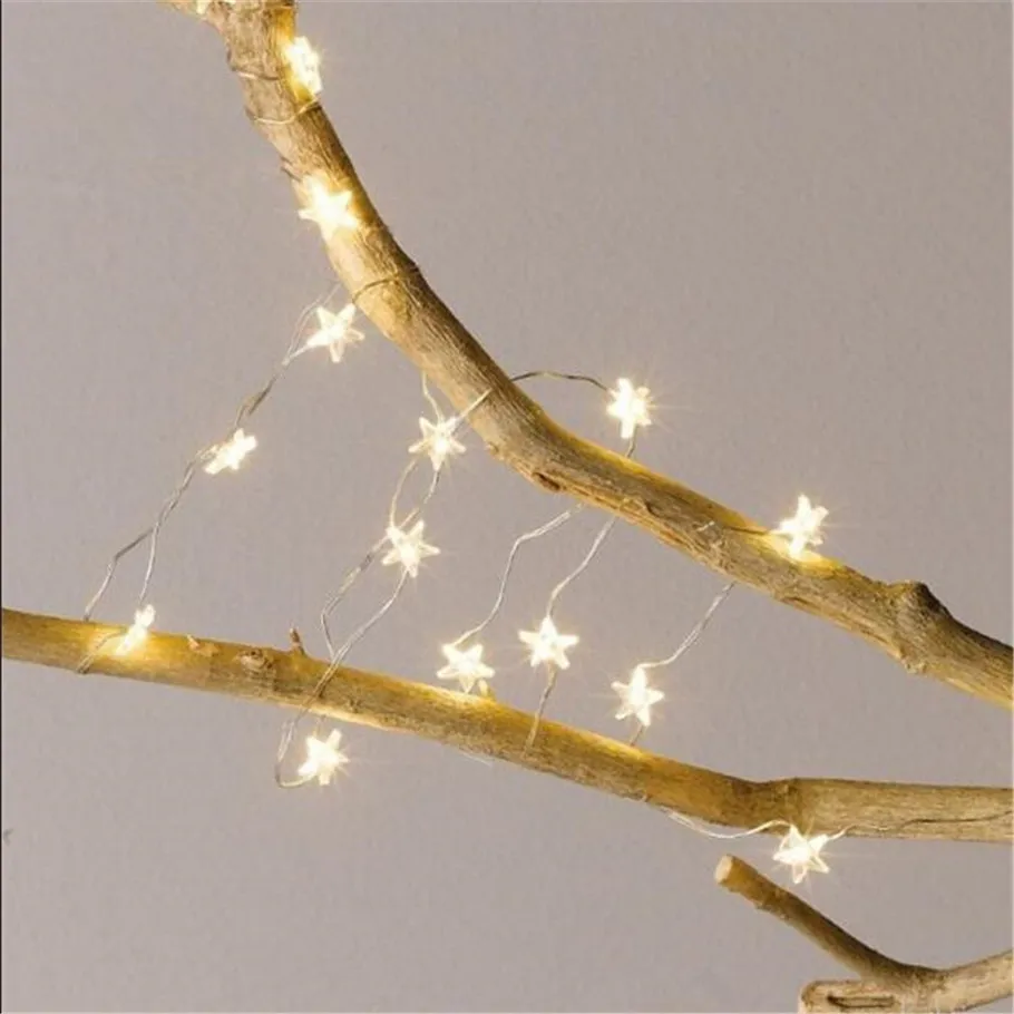 Factory Sales 2M String LED Lights Decoration Fairy Light Battery Operated Waterproof Star Copper Wire Lamp Indoor Outdoor Chris | Лампы и
