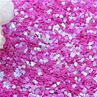 ab rose red 20g Мода ногтей Блестки 3 мм любовь сердце форма, Сыпучие блёстки для ногтей Искусство Маникюр шитье ремесло свадебные конфетти украшения 20 г/10 г - Цвет: ab rose red 20g