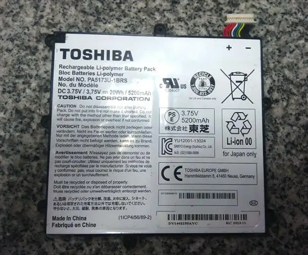 Новая Оригинальная батарея для Toshiba Tablet WT8-A 3 75 V 20WH | Компьютеры и офис