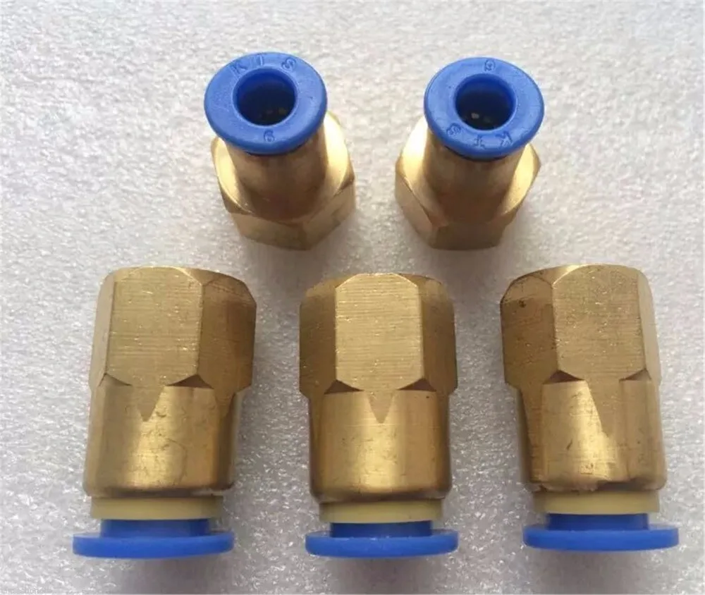 

5pcs Tube O/D 12mm To 1/8" 1/4" 3/8" 1/2" Pneumatic Push In Connector Quick Release Fitting BSP Female Quick Connector
