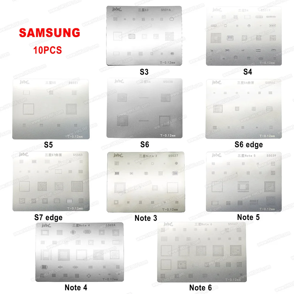 12 шт./лот IC чип BGA трафарет наборы S3 S4 S5 S6 Note samsung мобильный материнская плата