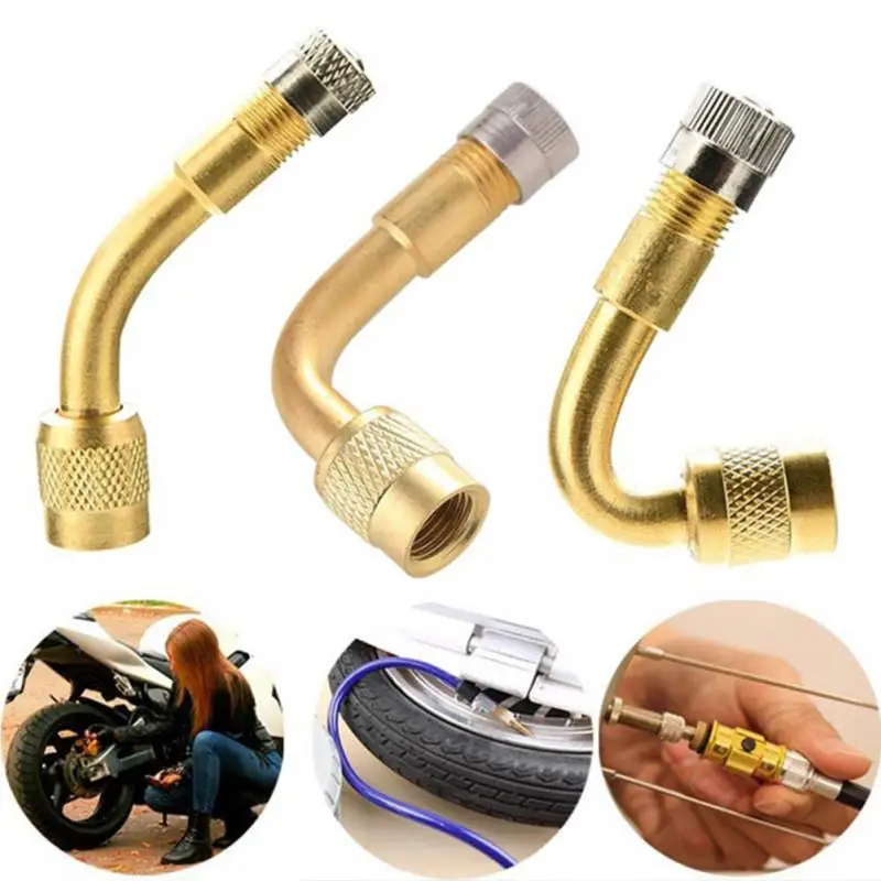 1pcs bike stem extender 4590135 grad reifen extender schraube fitting messing fahrrad motorrad auto reifen stem extender free global shipping