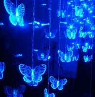 butterfly led string curtain lights for festival holiday wedding 3 50 6m 100leds christmas garland