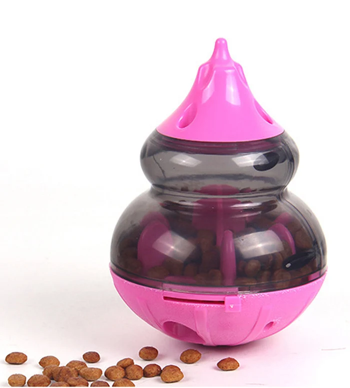 Rose Red SMARTPET интерактивный корм для собак и кошек мяч для игры чаша игрушка забавный питомец встряхивание утечки контейнер для еды щенок котенок для медленного приема пищи игрушки - Цвет: Rose Red