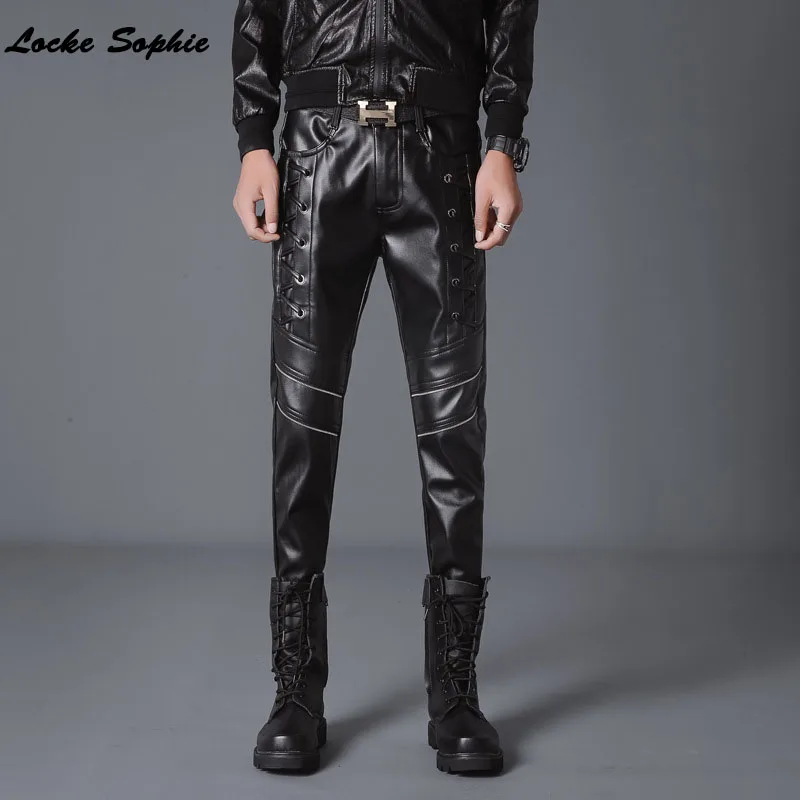 1 шт. мужские кожаные узкие брюки больших размеров брюки-карандаш весна 2020