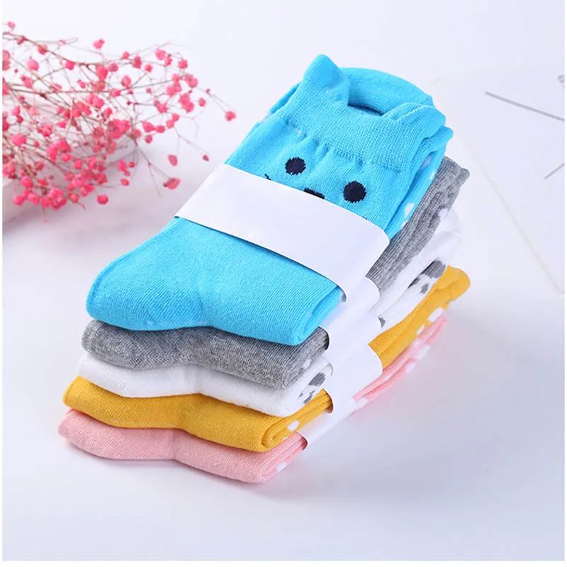 1 пара розовый милый Носки для девочек Для женщин 3D Трехмерная животный принт