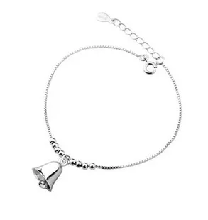 

Fashion 925 Silver Lovely Bell Anklets for Women Hot sale Sterling Silver Jewelry Girls Gift Joyas De Plata 925