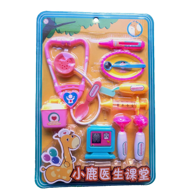 

10PCS set Simulation Doctor Pretend toys Kids Birthday gift Simulated Nurse Medical Doctor Tool Box kids Medicine play house Toy