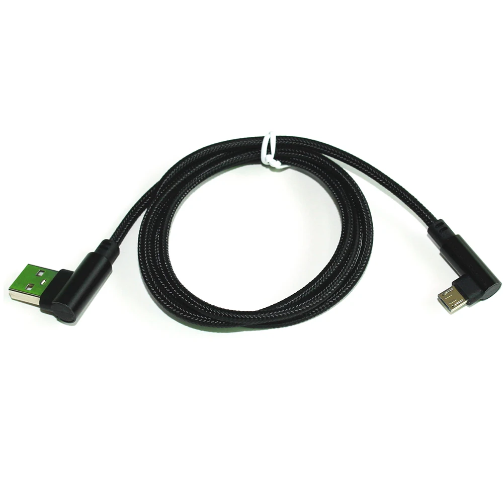 BLACK 90 градусов под прямым углом type-c к USB кабель для быстрой зарядки нейлоновый кабель конвертер синхронизация Зарядное устройство usb-c для samsung HUAWEI зарядное устройство s - Цвет: BLACK
