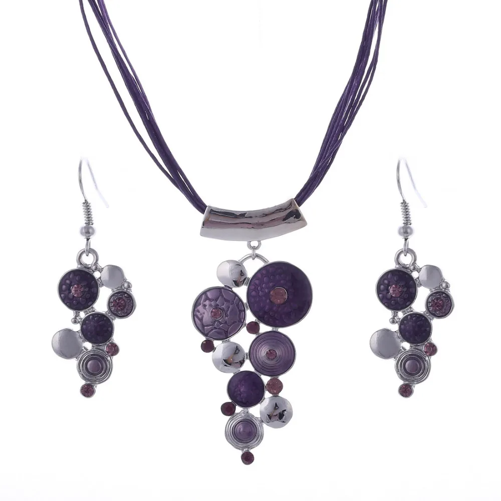 Комплект из колье и серёг с искусственным камнем|jewelry sets for women|fashion jewelry setjewelry |