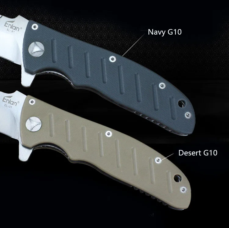 Складной нож ENLAN 8Cr13Mov G10 с рукояткой для кемпинга охоты выживания тактический