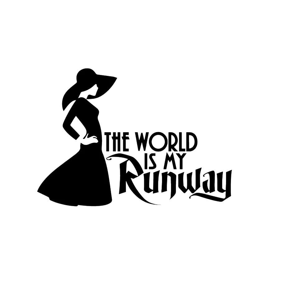 

Fashionista Decal World is my Runway Fashion Style Window Bumper Sticker Car Vinyl Sticker