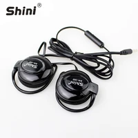 3 5mm stereo earphone shini360 ear hook headset for iphone telephone headset samsung xiaomi headphone factory price wholesale