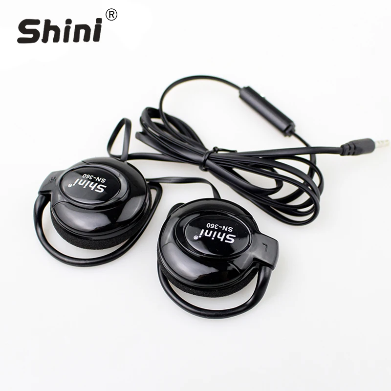 Стереонаушники Shini360 3 5 мм гарнитура с ушным крючком для Iphone телефонная наушники