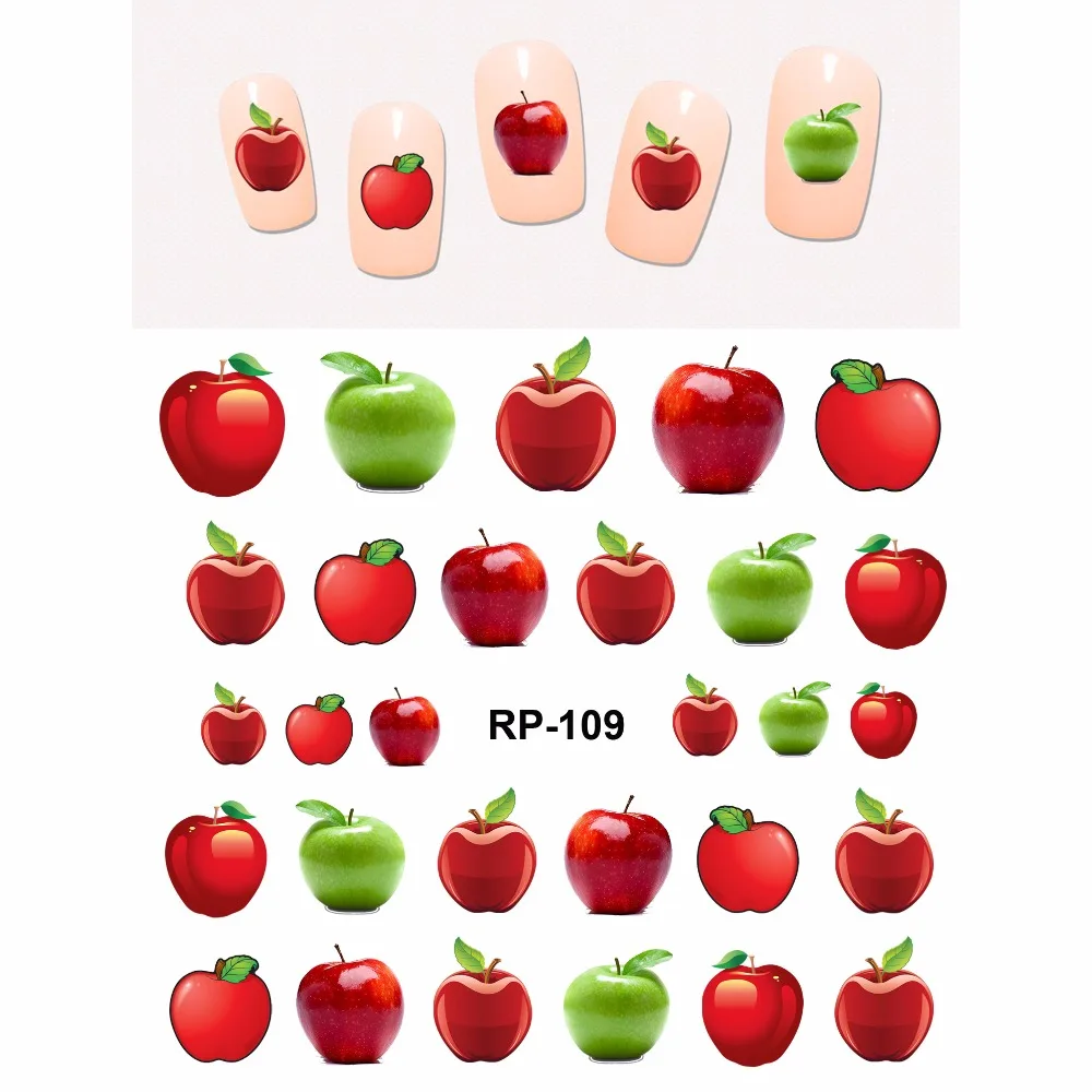 Дизайн ногтей Красота наклейка на ногти водная слайдер мультфильм фрукты вишня