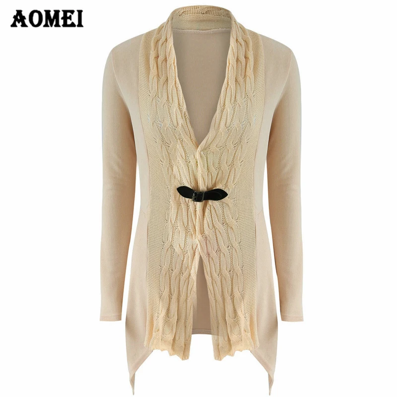 Casual Sexy Women Irregular V Neck Tops Sweaters Female Loose Knitwear Jackets Coat Long Sleeve Knitted Cardigans Outwear Jumper |