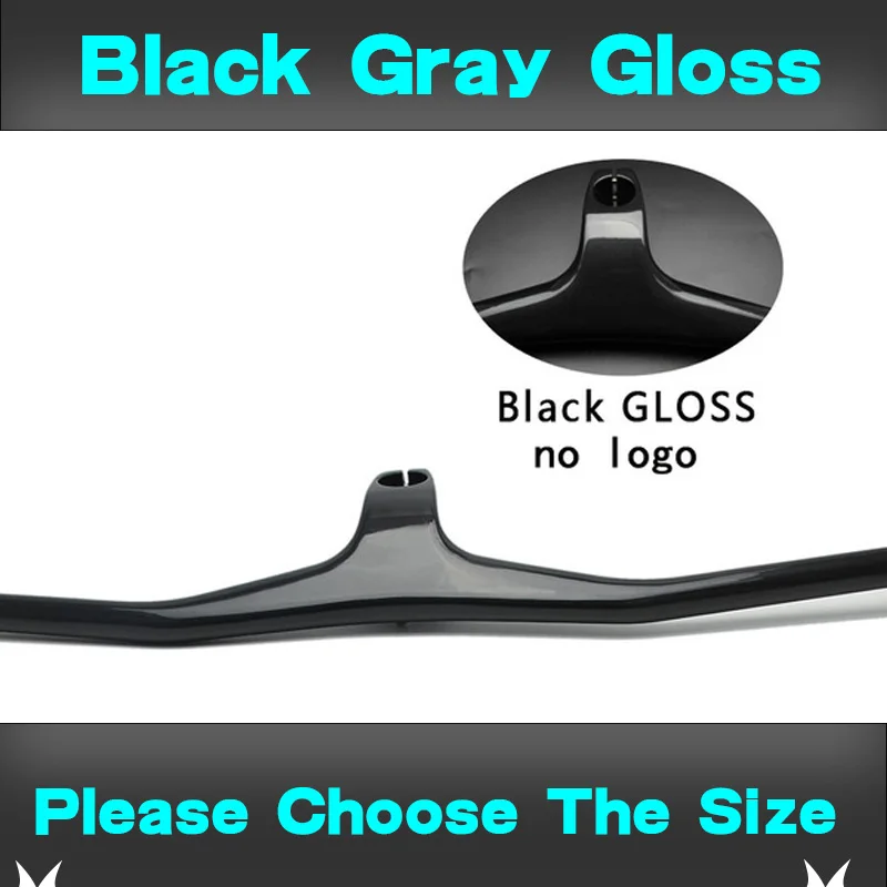 Black Gray Gloss ODINZEUS MTB велосипедный стояк однообразный Интегрированный руль со стержнем 3K черный глянцевый/матовый углеродный руль для велосипеда - Цвет: Black Gray Gloss