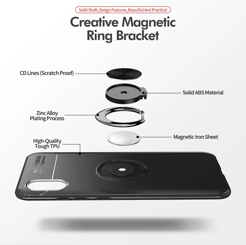 Luxury Cover For Xiaomi Mi 8 Pro Exploer Soft TPU Armor Case Car Ring Holder Mi8 Silicone Fashion Capa Coque |