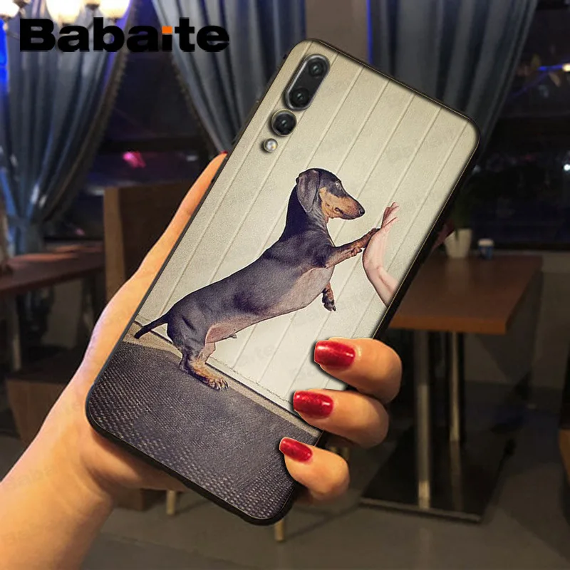 Чехол для телефона Babaite с изображением черной таксы Doberman собаки huawei p20 pro p20lite p9lite
