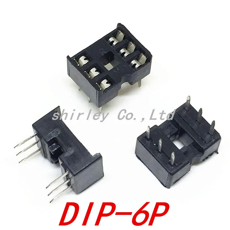 10 шт. IC seat 6P/8P/14P/16P/18P/20P/24P/28P/40P DIP розетки адаптер припой интегральная схема