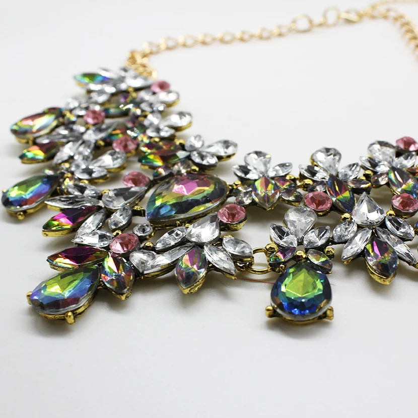 Женское Ожерелье с эмалью длинная эмалированная цепочка геометрической формы