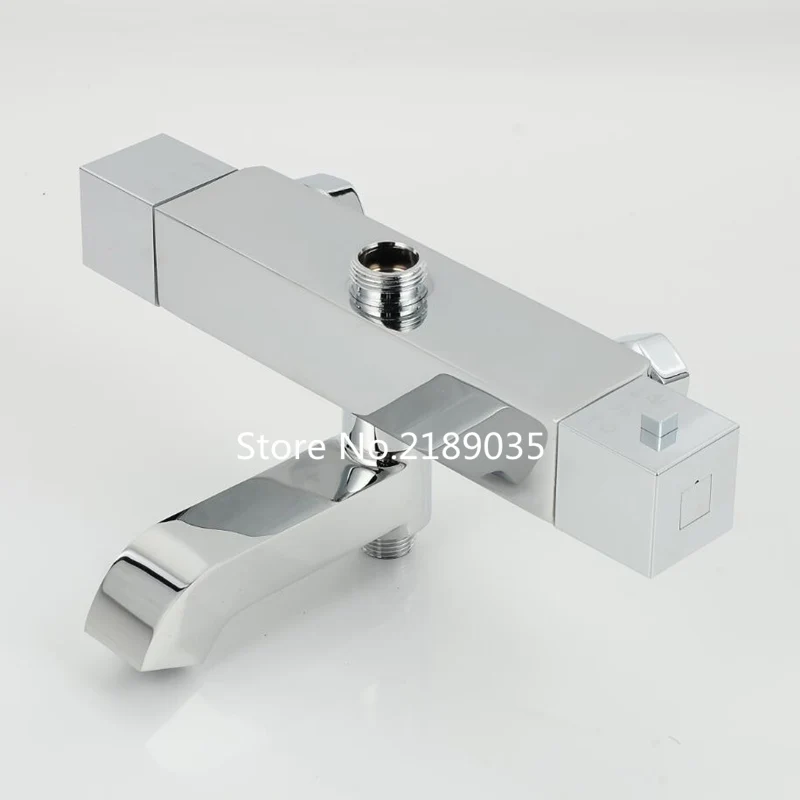 Квадратный смеситель для душа s Ванна Термостат крана Ванная комната