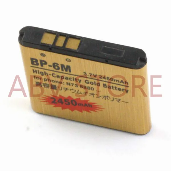 Оригинальный алкоголя Золотой BP 6M BP6M Батарея для мобильного телефона Nokia N73 N77 N93
