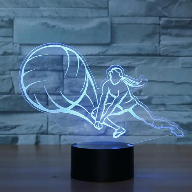 Игра в волейбол 3d лампа красочная сенсорная светодиодная детская подарок